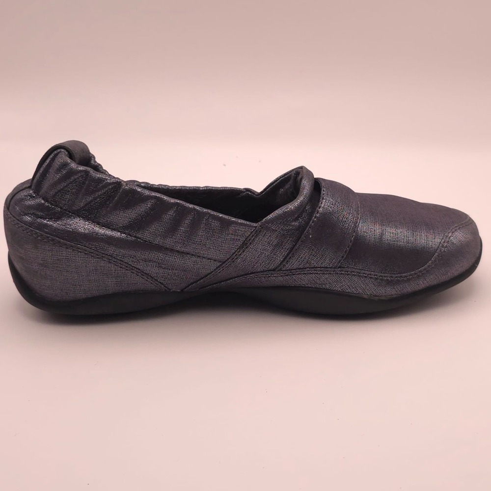 Dansko Women's Carol Shoes Size 39 Boat Pewter Shimmer Suede Loafer LEATHER - Picture 5 of 11